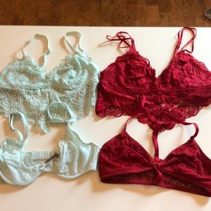LOT OF 4!!!! AERIE BRALETTES!!!!!